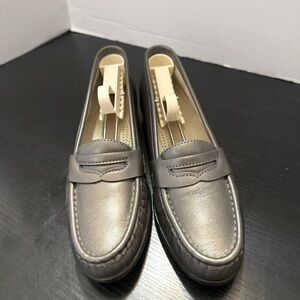 SAS Women’s Pewter Tripad Comfort Leather Slip-on Penny Loafers